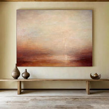 Load image into Gallery viewer, Subtle Tones Abstract Landscape Painting on Canvas - “Quiet Dusk” DKH775
