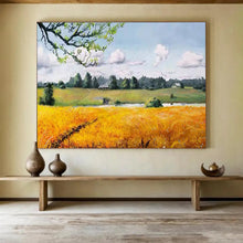 Load image into Gallery viewer, “Rural Serenity” - Realistic - style Abstract Acrylic of a Countryside, For Farmhouse and Patio DLZ208
