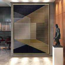 Load image into Gallery viewer, Warm Geometric Abstract Art – Suited for Rustic Living Room &amp; Sophisticated Study LargeART0677
