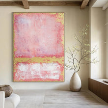 Load image into Gallery viewer, Pink &amp; Gold Abstract Art, Great for Feminine Boutique &amp; Romantic Bedroom LargeART2325

