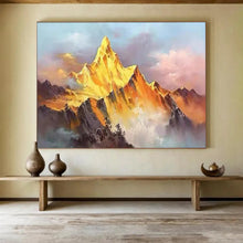 Load image into Gallery viewer, Sunset Mountain Glow - Dramatic Living Room Art LargeART1557
