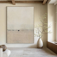 Load image into Gallery viewer, “Subtle Beige and Black” - Monochromatic Abstract Art on Canvas DKH1420
