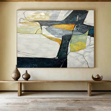 Load image into Gallery viewer, Geometric Abstract in Neutral and Colorful Tones Abstract acrylic painting DLZ038
