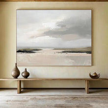 Load image into Gallery viewer, Minimalist Coastal Abstract Painting for Beach House &amp; Serene Study DKH243
