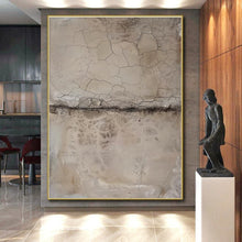 Load image into Gallery viewer, Cracked Earth Texture Art - Ideal for Eco - conscious Office &amp; Rustic Art Gallery LargeART0703
