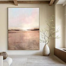 Load image into Gallery viewer, “Blush Dusk” - Soft pinks, beiges, gentle sunset landscape DTP174
