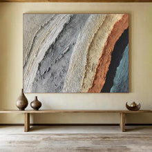 Load image into Gallery viewer, Multicolored Textured Abstract Painting on Canvas - “Earth’s Palette” DKH619
