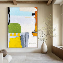 Load image into Gallery viewer, Bright Color - Block Abstract - Fits Playful Kids’ Room &amp; Art Gallery Pop - Up LargeART2376
