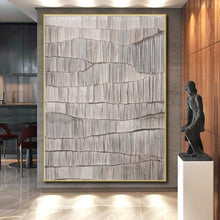 Load image into Gallery viewer, Custom Large Gray - Textured Wave Pattern – Great for Minimalist Office &amp; Modern Art - Themed Library LargeART0719
