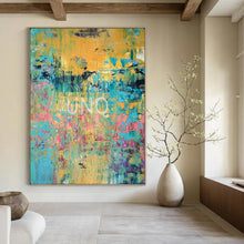 Load image into Gallery viewer, Vibrant Abstract Painting, Multicolor, Expressive Art for Creative Studio &amp; Living Room LargeART2167
