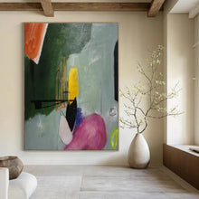 Load image into Gallery viewer, Color - Blocked Abstract Painting - Perfect for Eclectic Home Office &amp; Bold Dining Area LargeART1405
