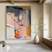 Load image into Gallery viewer, Abstract Pastel &amp; Black Composition – Bold Oil Study DTP270
