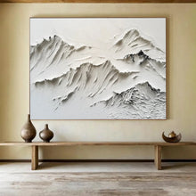 Load image into Gallery viewer, Textured White Mountain Relief Abstract Painting On Canvas DKH459
