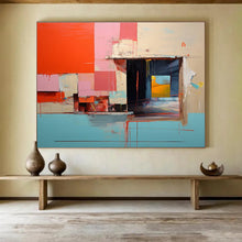 Load image into Gallery viewer, Abstract Interior with Geometric Shapes Painting on Canvas - “Modern Spaces” DKH640
