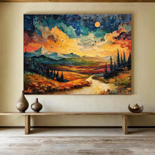 Load image into Gallery viewer, Vivid Landscape Abstract Painting for Bohemian Den &amp; Adventure - Lover’s Bedroom DKH252
