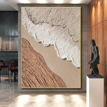 Load image into Gallery viewer, Textured Earth - tone Layers Acrylic Art - Suited for Rustic - chic Café &amp; Nature - inspired Library LargeART0673
