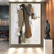 Load image into Gallery viewer, Large - Format Earth - Toned Abstract Art for Rustic Home Office &amp; Cozy Living Room LargeART0496
