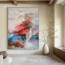 Load image into Gallery viewer, Colorful Abstract Landscape with Mountain &amp; Waterfall - Suits Bedroom &amp; Spa Area LargeART2346
