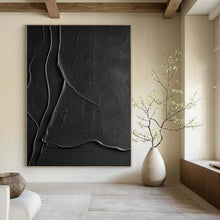 Load image into Gallery viewer, Black Textured Abyss Acrylic Art, Ideal for Modern Gothic Living Room &amp; Dramatic Home Theater LargeART1069
