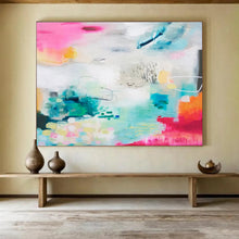 Load image into Gallery viewer, Bright &amp; Airy Abstract Painting for Coastal Home &amp; Creative Studio DKH063
