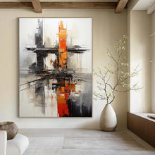 Load image into Gallery viewer, Grand Hand - painted Urban Abstract Reflection Acrylic Art for Industrial - Chic Lounges LargeART0177
