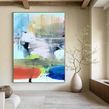 Load image into Gallery viewer, “Color Cascade” - Bright, mixed colors, dynamic brushstrokes, abstract energy DTP175
