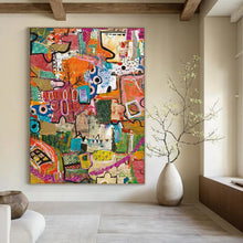 Load image into Gallery viewer, “Color Patch” Mixed bright colors, patchwork - like shapes. DTP293
