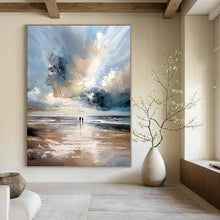 Load image into Gallery viewer, Beach Scene Abstract Painting, Perfect for Coastal Home Bedroom &amp; Relaxing Spa LargeART1329
