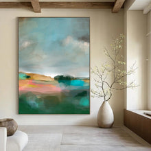 Load image into Gallery viewer, Dreamy Colorful Abstract Landscape, Suited for Artistic Home Office &amp; Eclectic Living Room LargeART2001
