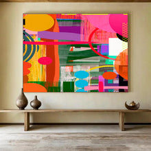 Load image into Gallery viewer, Bold Color Block Abstract Art for Modern Living Room &amp; Trendy Office DKH082
