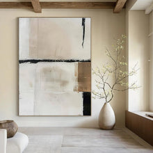 Load image into Gallery viewer, White, Black &amp; Gold Abstract Painting, Perfect for Luxury Bedroom &amp; Chic Lounge LargeART1475
