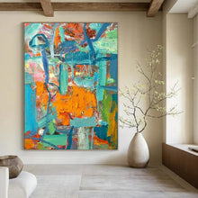 Load image into Gallery viewer, Colorful Chaos Abstract Painting, Perfect for Creative Studio &amp; Vibrant Lounge LargeART2291
