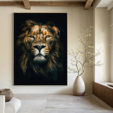 Load image into Gallery viewer, “Realistic Lion Portrait” - Hyperrealist Animal Art on Canvas DKH1618
