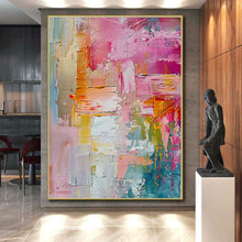 Load image into Gallery viewer, Hand - painted Large - sized Colorful Abstract Composition Acrylic Art for Artistic Studios LargeART0090
