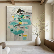 Load image into Gallery viewer, “Ink - Inspired Abstract Landscape” - Oriental - Style Art on Canvas DKH1584
