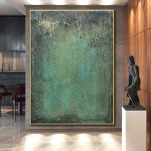 Load image into Gallery viewer, Teal and Brown Textured Field Acrylic Art - Perfect for Coastal - inspired Living Room &amp; Earthy - toned Spa LargeART0631
