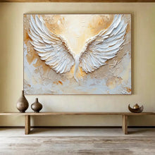 Load image into Gallery viewer, Textured White Wings Abstract Painting On Canvas DKH455
