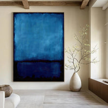 Load image into Gallery viewer, Deep Blue Monolith Abstract Canvas Painting, Perfect for Serene Bedroom &amp; Minimalist Office LargeART1185

