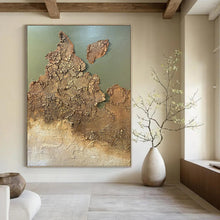 Load image into Gallery viewer, “Crackled Earth Textures” - Abstract Landscape Art on Canvas DKH1509
