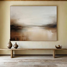 Load image into Gallery viewer, Warm - Toned River Scene Abstract Painting for Cozy Living Room &amp; Rustic Café DKH321
