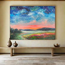 Load image into Gallery viewer, Starry Sunset Landscape Abstract Art for Nature Lover’s Bedroom &amp; Cosy Reading Nook DKH122
