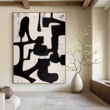 Load image into Gallery viewer, Black and White Abstract Shapes Acrylic Art, Suited for Gallery Wall &amp; Study LargeART1036
