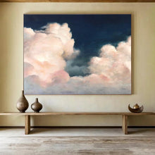 Load image into Gallery viewer, Dreamy Pink Cloudscape Abstract Painting for Nursery &amp; Poetry Corner DKH185
