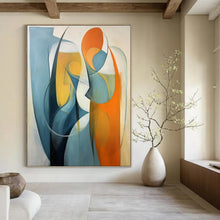 Load image into Gallery viewer, Abstract Expressionist Figure Art, Color - Blended Modern Painting for Creative Studio &amp; Contemporary Living Room LargeART2233
