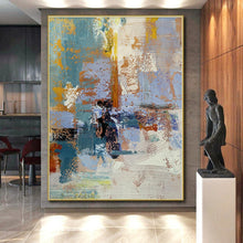 Load image into Gallery viewer, Oversized Hand - painted Textured Abstract Blend Acrylic Art for Art - Loving Hallways LargeART0228
