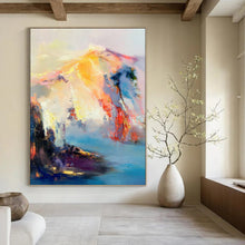 Load image into Gallery viewer, “Colorful Mountain Dreamscape” Abstract Painting on Canvas, Adventure - Inspired Bedroom Decor DKH1061
