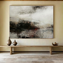 Load image into Gallery viewer, Hand - painted Gray Abstract Landscape Acrylic Art for Industrial - Style Lounges LargeART1676
