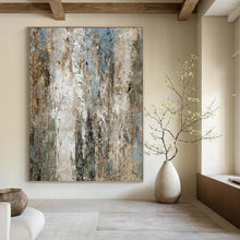Load image into Gallery viewer, “Textured Weathered Wall” - Rustic Abstract Art on Canvas DKH1531

