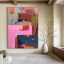 Load image into Gallery viewer, Vibrant Blocks - Colorful Geometric Abstract Acrylic Art, Great for Contemporary Dining Areas and Creative Studios DTP032
