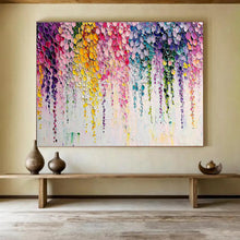 Load image into Gallery viewer, Colorful Dots “Rainbow Cascade” Painting on Canvas, Playful Abstract Art DKH905
